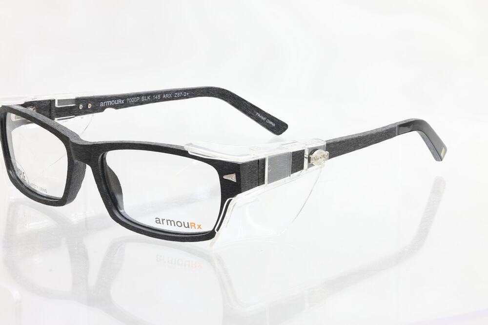 ArmouRx 7000P BLK 57-16-145mm Eyeglass FRAMES ONLY - NEW WITH DEFECTS - READ